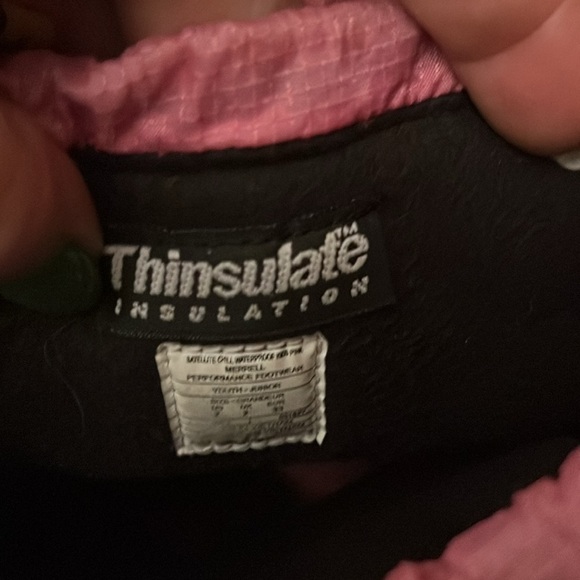 Merrell Thinsulate Snow Boots Pink Size 2 Non-marking soles Toggle Closure - Picture 4 of 10